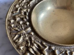 Pamono Vintage Mid-Century Danish Brass Zodiac Bowl from Nordisk Malm, 1950s><noscript><img width=