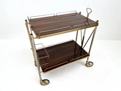Pamono Vintage Mid-Century Folding Bar Cart Trolley, 1960s
