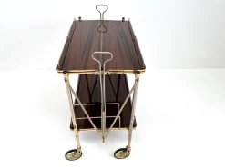 Pamono Vintage Mid-Century Folding Bar Cart Trolley, 1960s