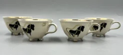 Pamono Vintage Mocha Service in Ivory Porcelain by Winterling, 1950s, Set of 11><noscript><img width=