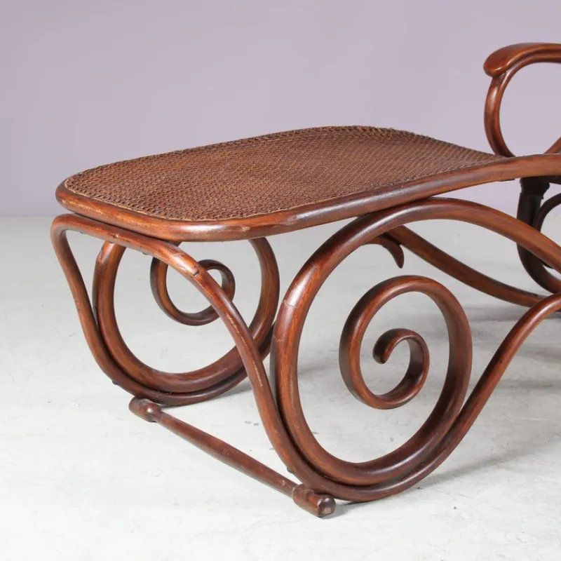 Pamono Vintage Model 2 Adjustable Chaise Lounge by Thonet, 1890s
