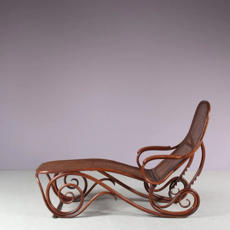 Pamono Vintage Model 2 Adjustable Chaise Lounge by Thonet, 1890s