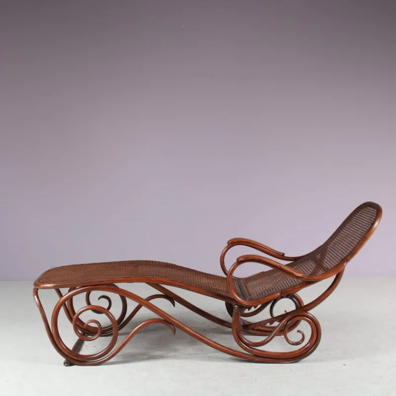 Pamono Vintage Model 2 Adjustable Chaise Lounge by Thonet, 1890s