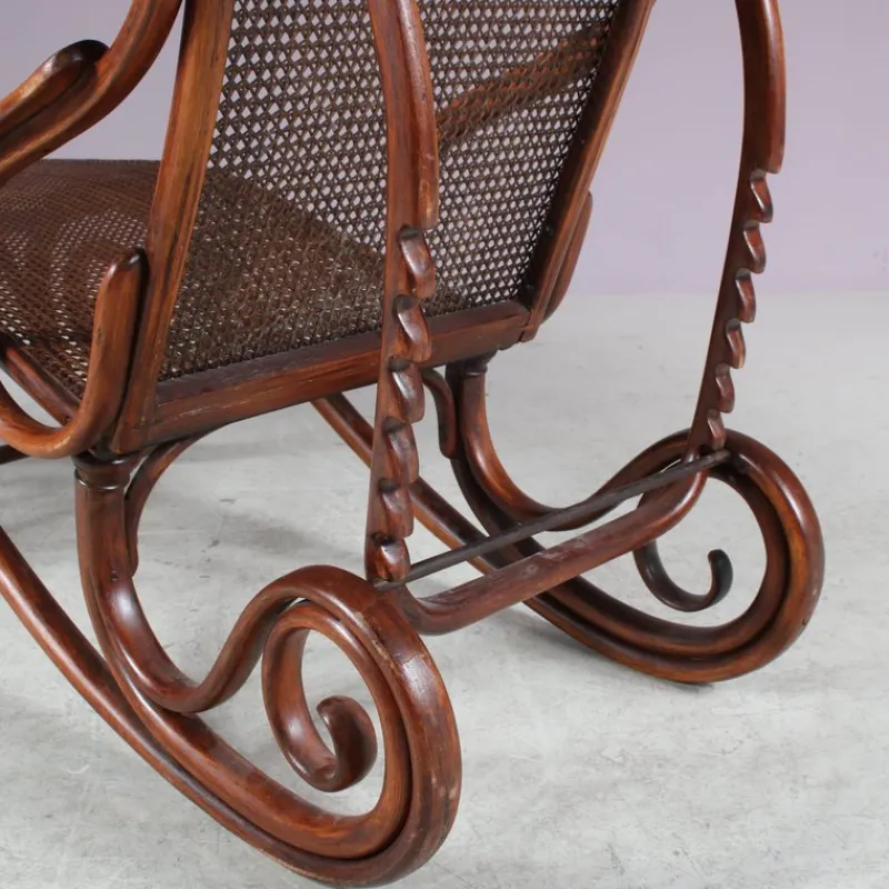Pamono Vintage Model 2 Adjustable Chaise Lounge by Thonet, 1890s