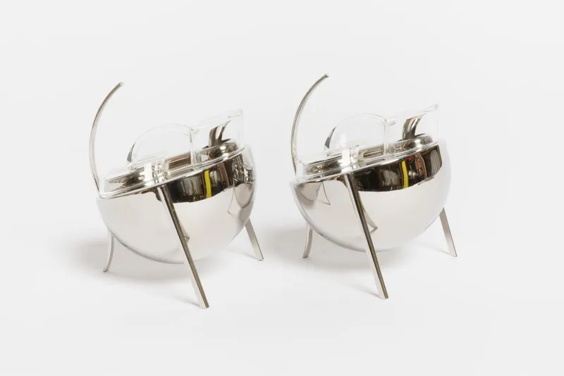 Pamono Vintage Model Opasis Oil and Vinegar Set by Enzo Mari for Zani Zani, Set of 2
