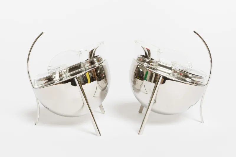 Pamono Vintage Model Opasis Oil and Vinegar Set by Enzo Mari for Zani Zani, Set of 2
