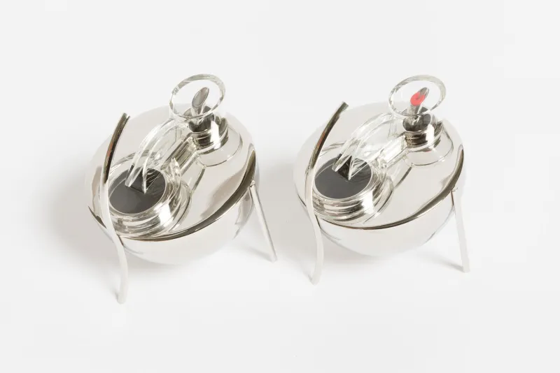 Pamono Vintage Model Opasis Oil and Vinegar Set by Enzo Mari for Zani Zani, Set of 2