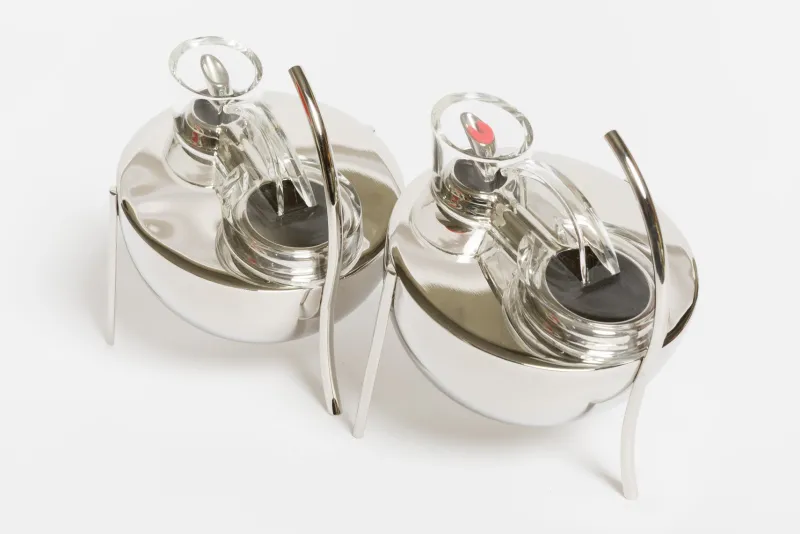 Pamono Vintage Model Opasis Oil and Vinegar Set by Enzo Mari for Zani Zani, Set of 2