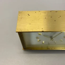 Best Pamono Vintage Modernist Metal Brass Table Clock by Diehl Dilectron, Germany, 1960s