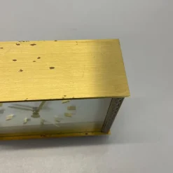 Best Pamono Vintage Modernist Metal Brass Table Clock by Diehl Dilectron, Germany, 1960s
