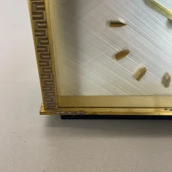Best Pamono Vintage Modernist Metal Brass Table Clock by Diehl Dilectron, Germany, 1960s