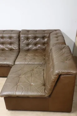 Pamono Vintage Modular Patchwork Leather Sofa, 1970s> Couches & Sofas