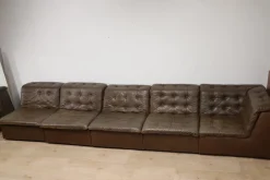 Pamono Vintage Modular Patchwork Leather Sofa, 1970s><noscript><img width=