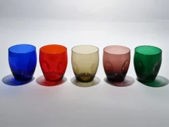 Pamono Vintage Multi Colour Tumblers from Boussu, 1960s, Set of 5><noscript><img width=