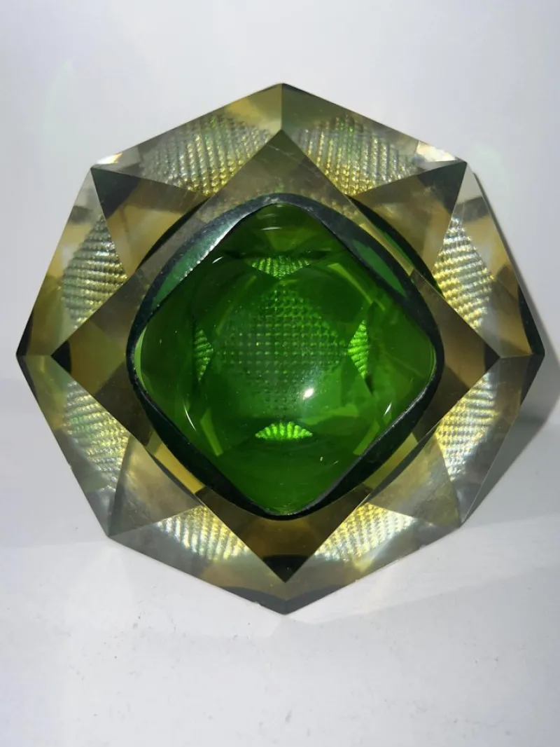 Pamono Vintage Murano Faceted Sommerso Geode Bowl, 1960s> Bowls
