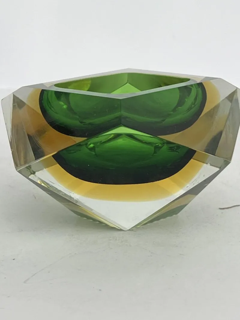 Pamono Vintage Murano Faceted Sommerso Geode Bowl, 1960s> Bowls