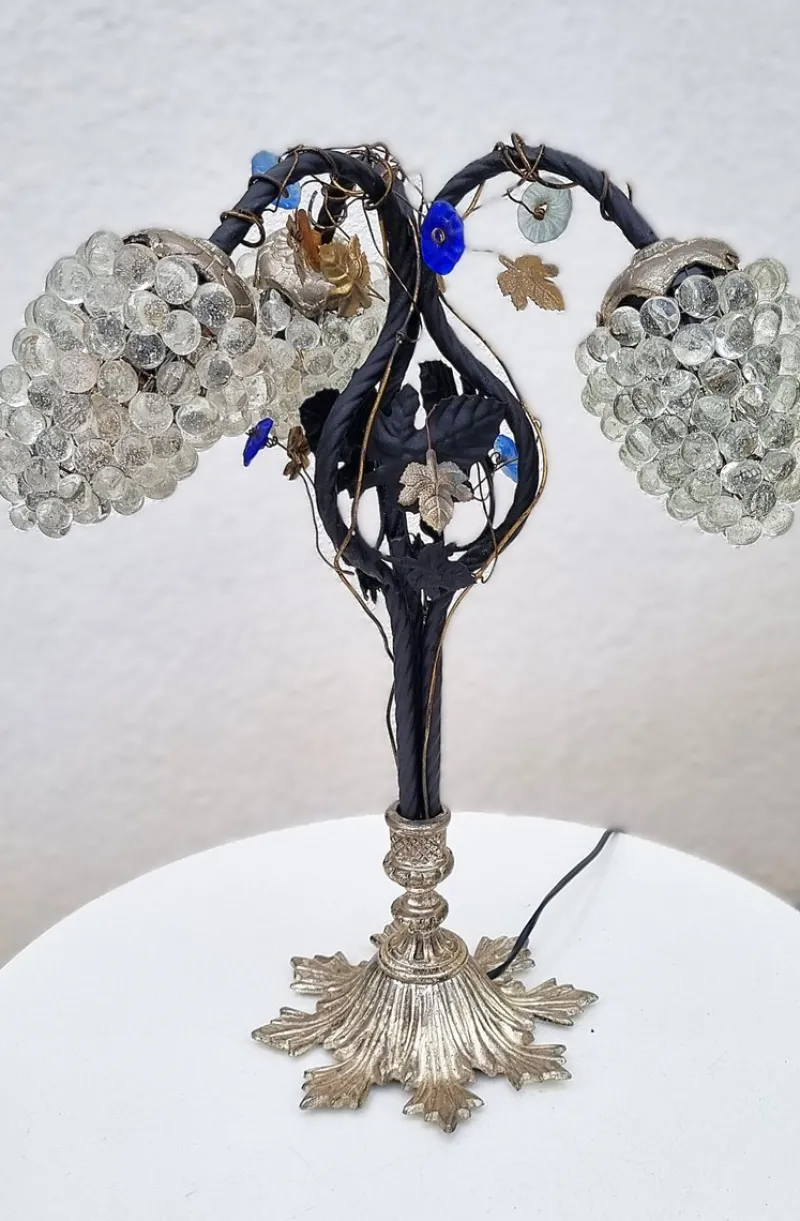 Pamono Vintage Murano Glass Grape Table Lamp, 1975> Table Lamps