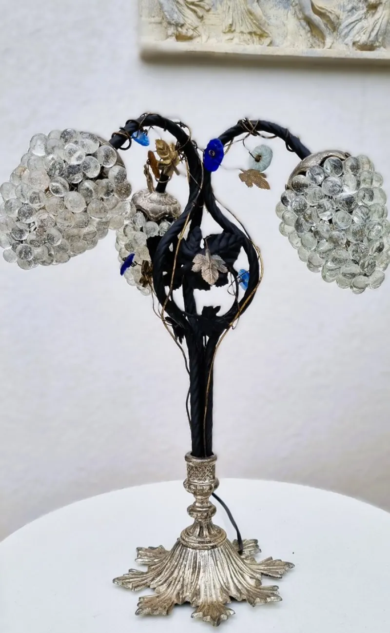 Pamono Vintage Murano Glass Grape Table Lamp, 1975> Table Lamps