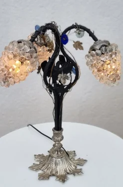 Pamono Vintage Murano Glass Grape Table Lamp, 1975><noscript><img width=