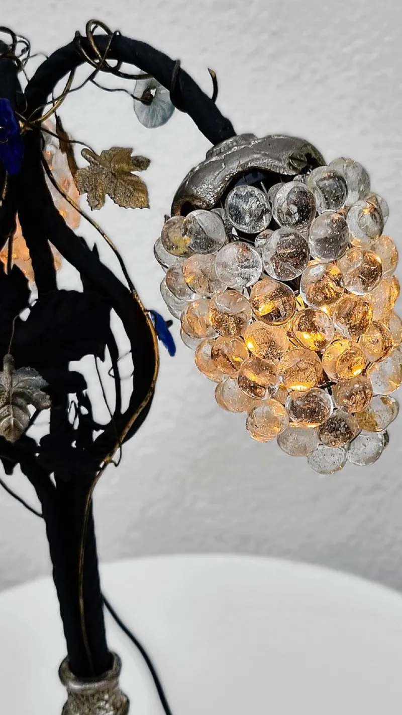 Pamono Vintage Murano Glass Grape Table Lamp, 1975> Table Lamps