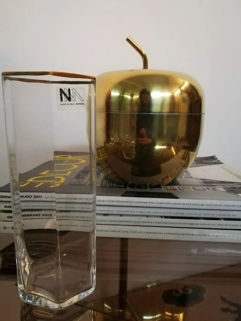 Pamono Vintage Murano Hexagonal Tumbler Glasses attributed to Nason Moretti, Italy, 1970s, Set of 12> Glassware