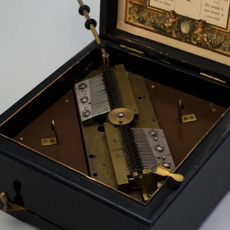 Pamono Vintage Music Box Symphonion> Trunks Crates & Baskets