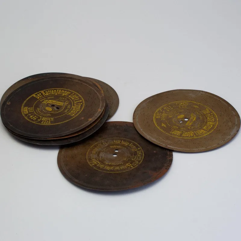 Pamono Vintage Music Box Symphonion> Trunks Crates & Baskets
