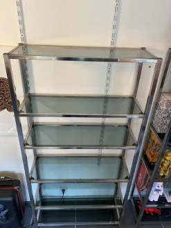 Pamono Vintage N2 Wall Shelf in Glass and Chrome, 1970> Shelves & Wall Units