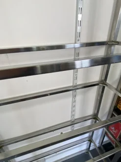 Pamono Vintage N2 Wall Shelf in Glass and Chrome, 1970><noscript><img width=