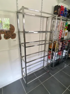 Pamono Vintage N2 Wall Shelf in Glass and Chrome, 1970><noscript><img width=