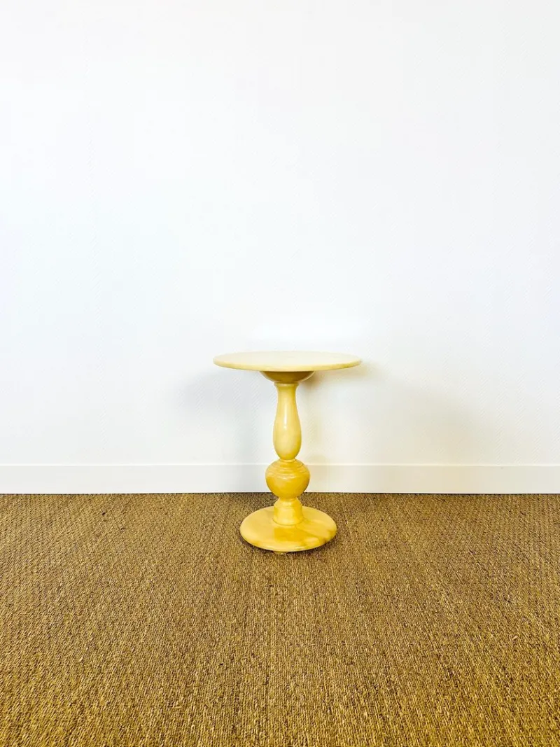 Pamono Vintage Natural Onyx Pedestal Table with Sculptural Design, 1960> Console Tables