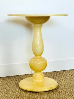 Pamono Vintage Natural Onyx Pedestal Table with Sculptural Design, 1960><noscript><img width=