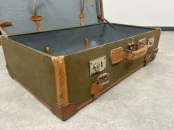 Pamono Vintage Naval Suitcase in Leather, 1930s><noscript><img width=