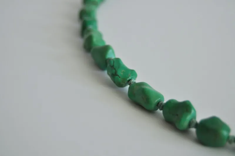 Pamono Vintage Necklace with Genuine Turquoise and Sterling Silver by Erik Poul Fenster, Denmark> Necklaces