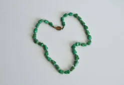 Pamono Vintage Necklace with Genuine Turquoise and Sterling Silver by Erik Poul Fenster, Denmark><noscript><img width=