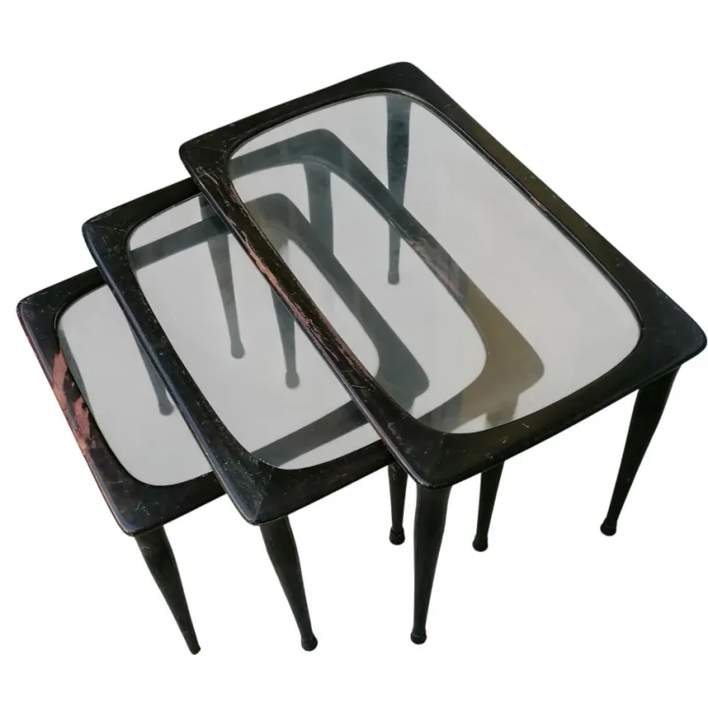 Pamono Vintage Nesting Tables, 1950s, Set of 3> Coffee & Side Tables
