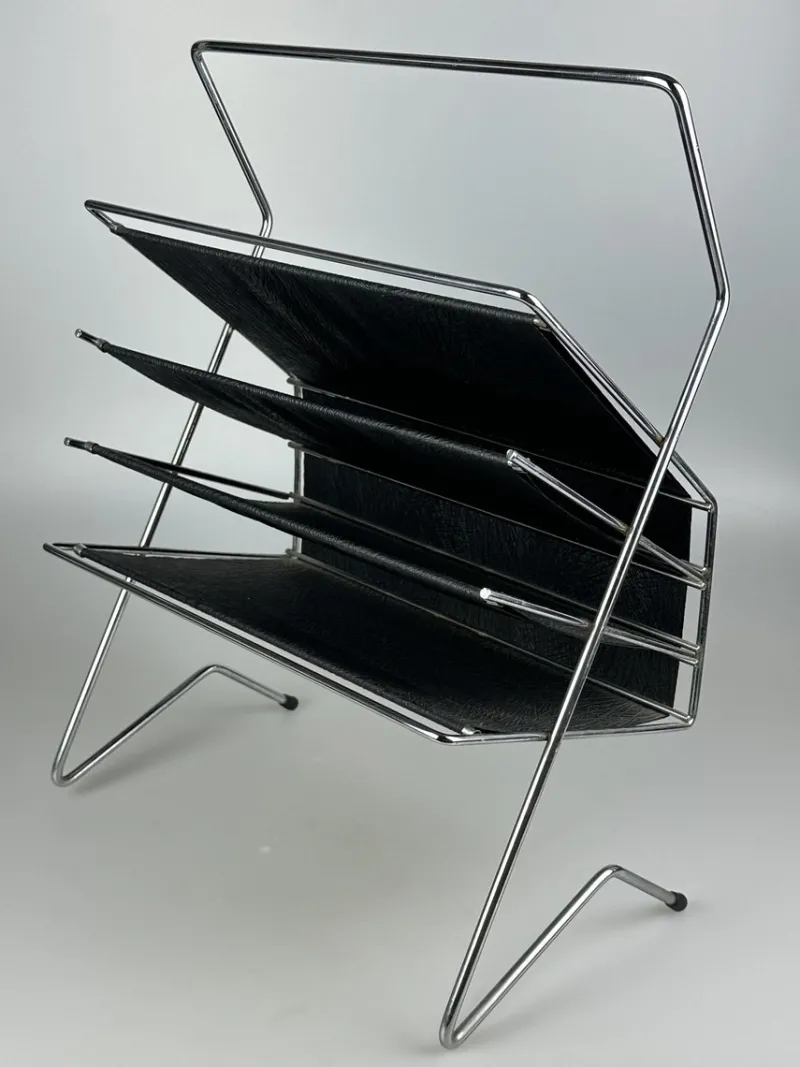 Pamono Vintage Newspaper in Metal and Plastic, 1960s> Magazine Racks