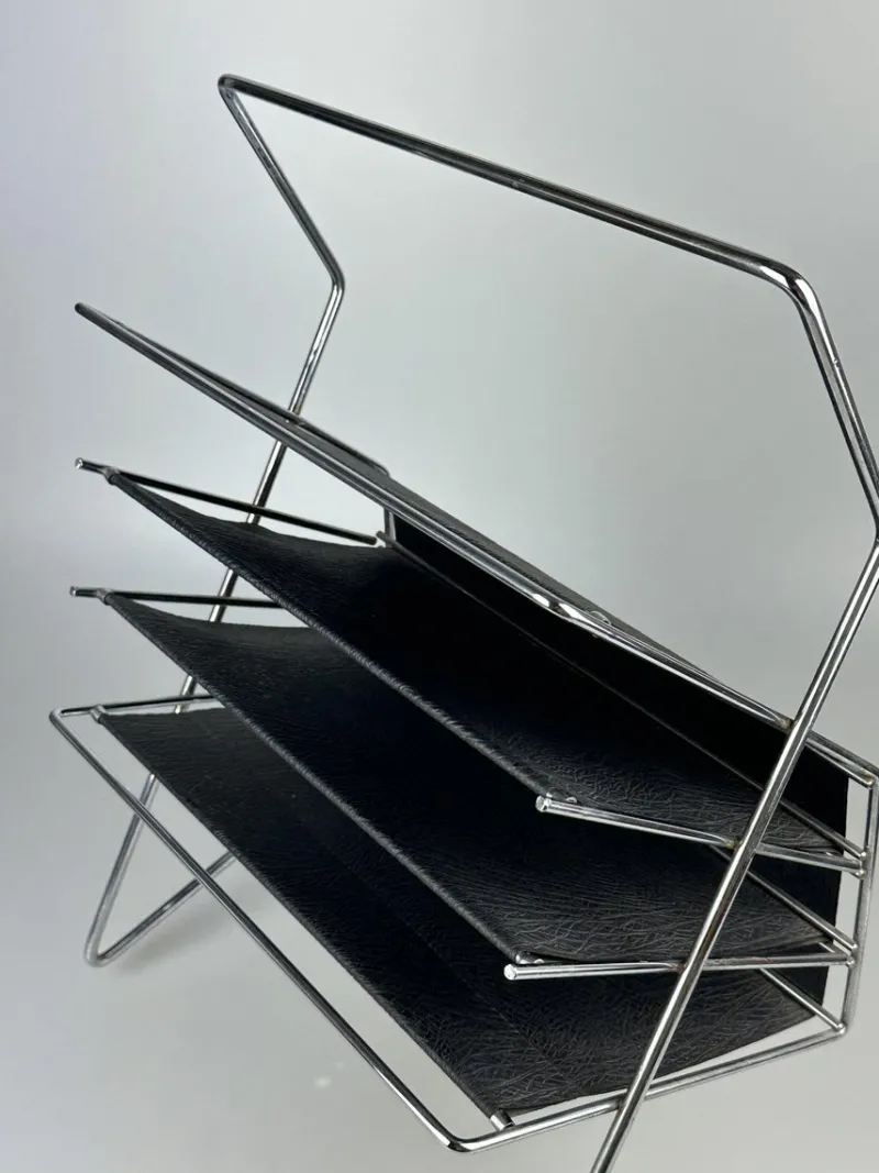 Pamono Vintage Newspaper in Metal and Plastic, 1960s> Magazine Racks