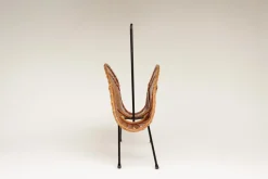 Pamono Vintage Newspaper Rack in Wood and Wire, 1950s> Magazine Racks