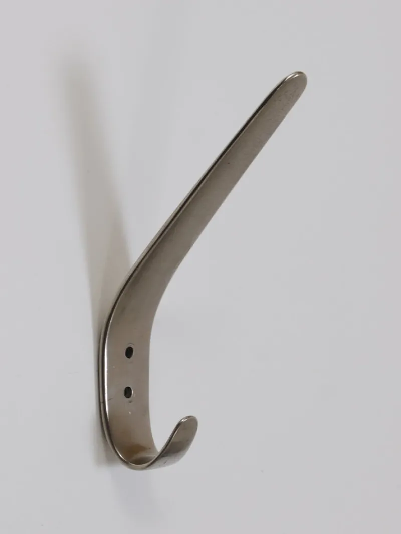 Pamono Vintage Nickel-Plated Brass Wall Hook by Carl Auböck, Austria, 1950s> Racks, Hooks & Valets