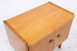Pamono Vintage Nightstands in Wood, 1960s, Set of 2><noscript><img width=