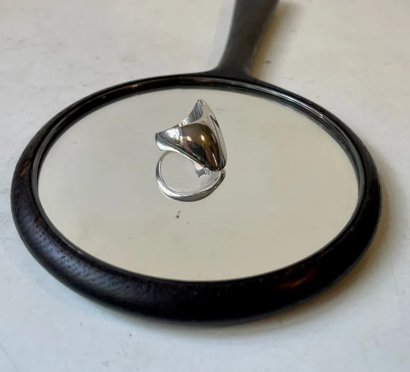 Pamono Vintage No. 91 Silver Ring by Nanna Ditzel for Georg Jensen, 1960s> Rings