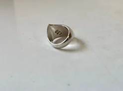 Pamono Vintage No. 91 Silver Ring by Nanna Ditzel for Georg Jensen, 1960s><noscript><img width=