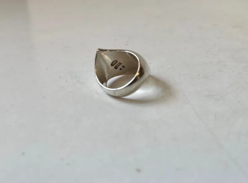 Pamono Vintage No. 91 Silver Ring by Nanna Ditzel for Georg Jensen, 1960s> Rings