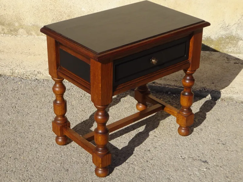Clearance Pamono Vintage Oak Bedside Table, 1980s