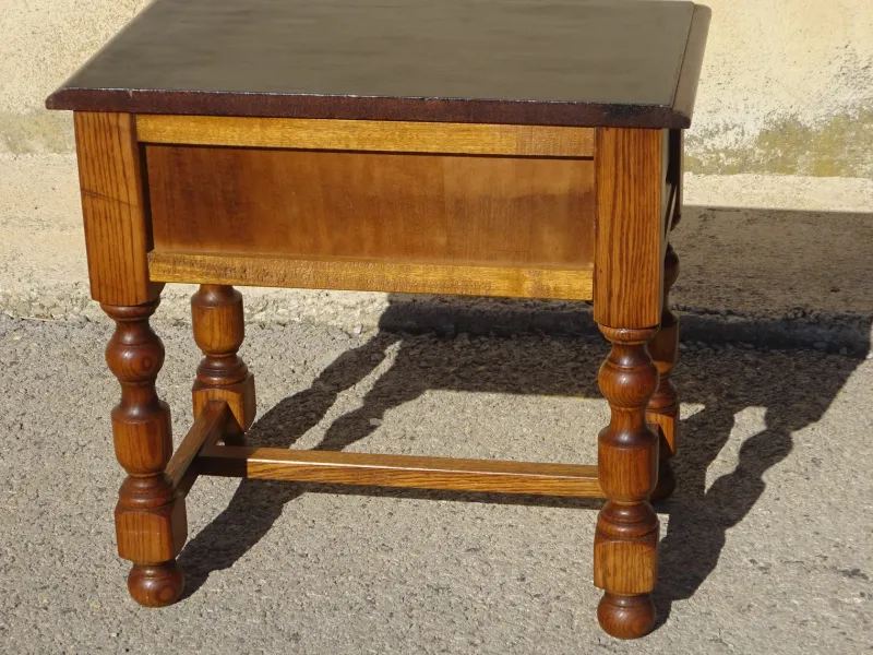 Clearance Pamono Vintage Oak Bedside Table, 1980s