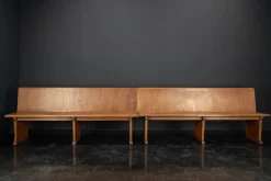 Pamono Vintage Oak Benches, 1960s, Set of 2> Benches