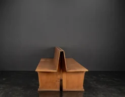 Pamono Vintage Oak Benches, 1960s, Set of 2><noscript><img width=