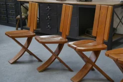 Pamono Vintage Oak Chairs from Seltz, 1970s, Set of 5><noscript><img width=