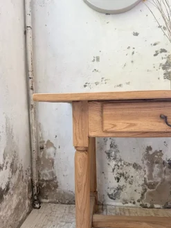 Pamono Vintage Oak Drapers Console Table, 1950s><noscript><img width=